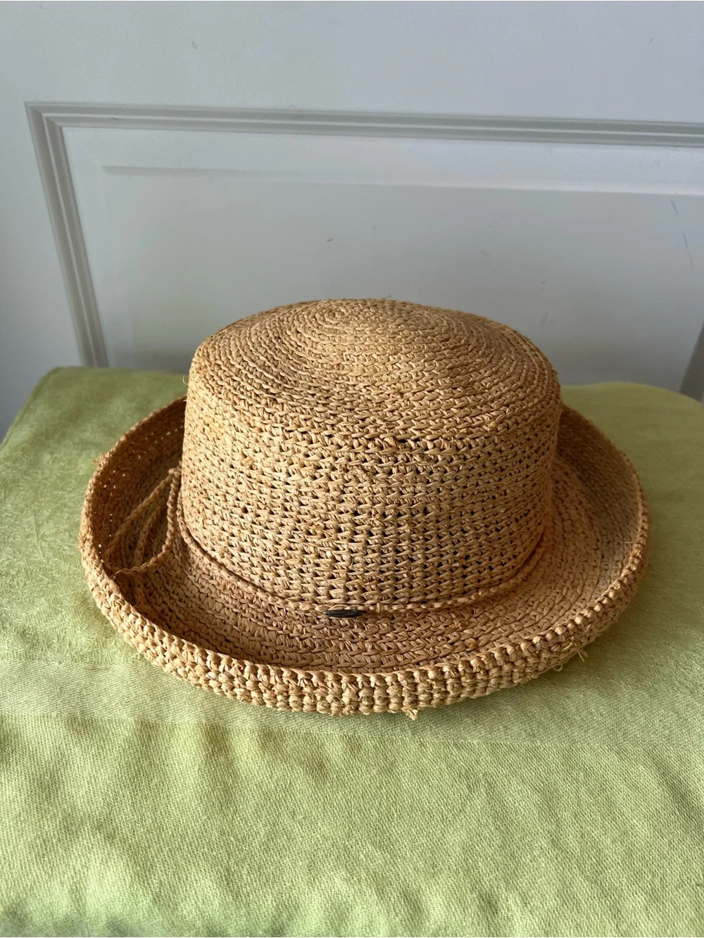 Scala Woven Straw Sun Hat in Natural Tan